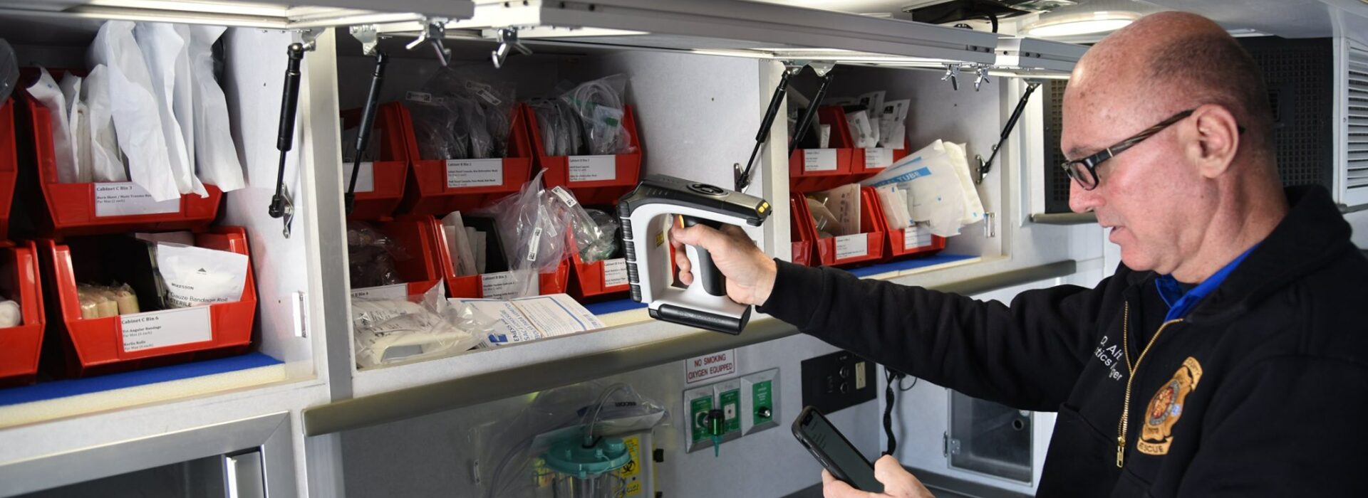 Scanning Tags inside a Fire Engine using the TSL® 1166 Rugged UHF RFID RAIN Reader 