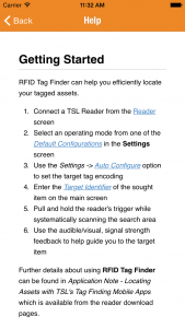 Tag Finder - iOS - Help